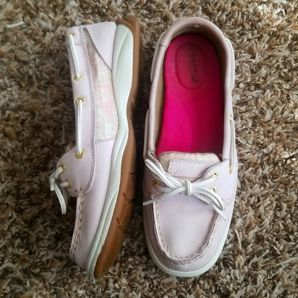 Baby pink sequin Sperry topsider